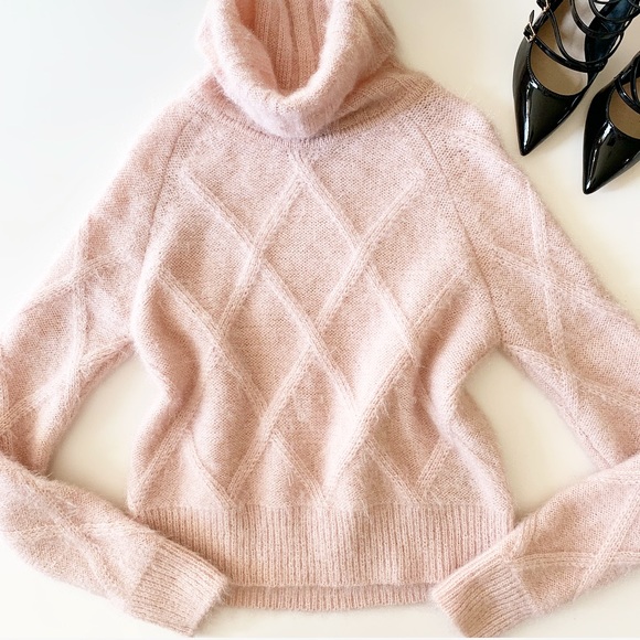bebe Sweaters - BEBE Baby Pink Fuzzy Sweater
